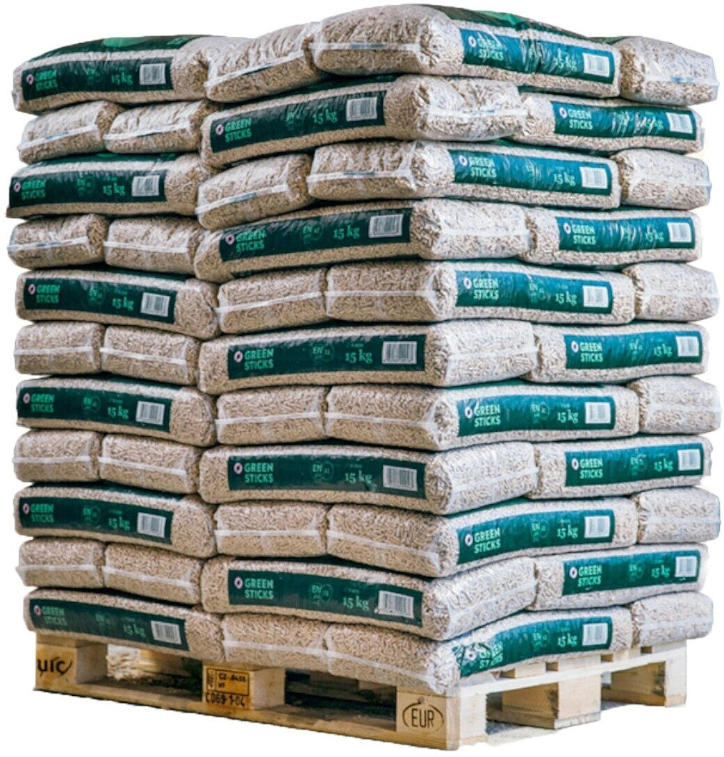 Holzpellets "Greensticks" 990 kg – 66 x 15 kg Palette