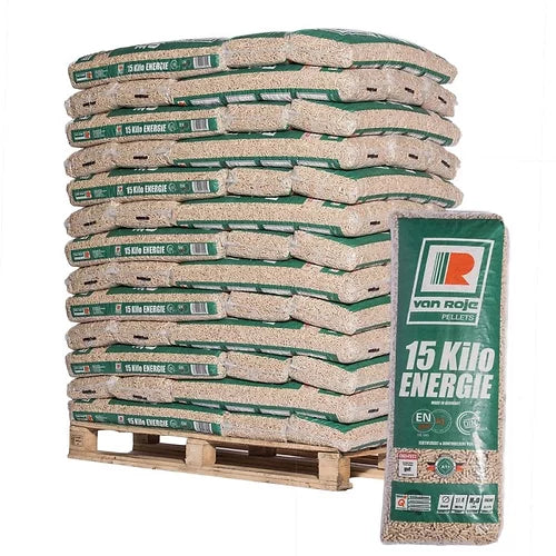 Holzpellets "Van Roje" 975 kg – 65 x 15 kg Palette