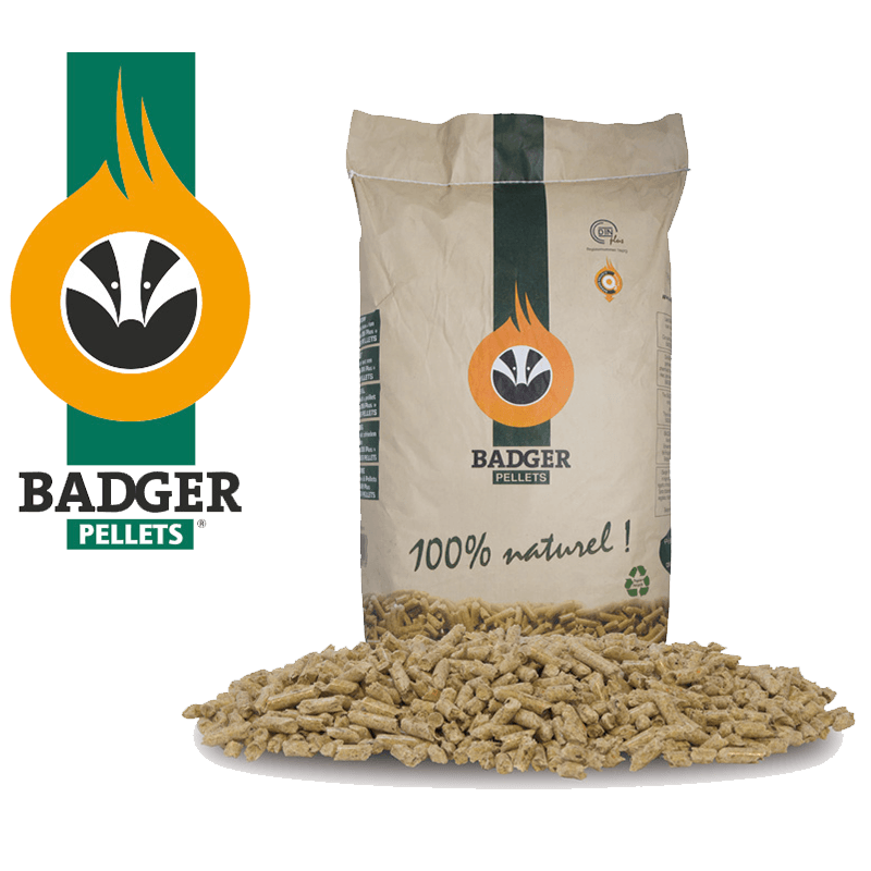 Holzpellets "Badger" 975 kg – 65 x 15 kg Palette